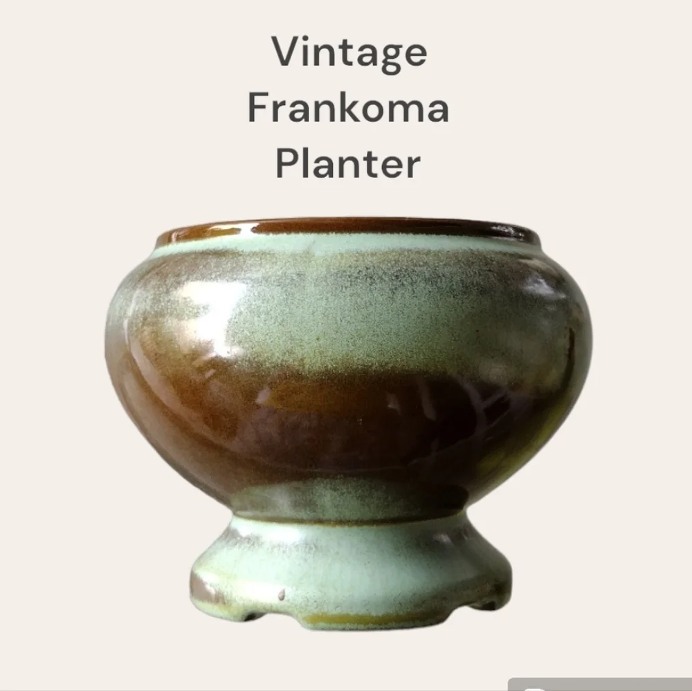 Vintage Frankoma Pottery Prairie Green #225 Planter